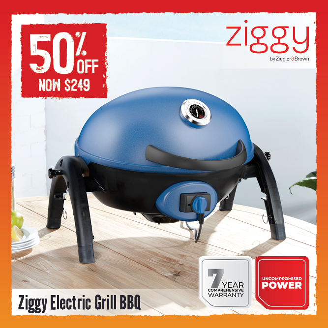 Now $249 50% Off Ziggy Electric Grill BBQ | Shop Now